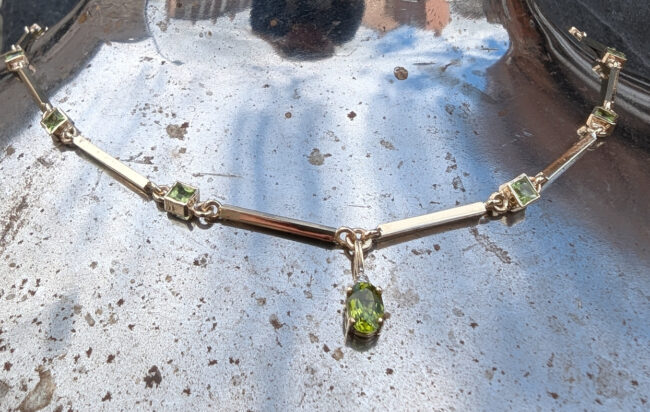 Peridot 9ct necklace