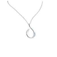 Silver loop back pendant