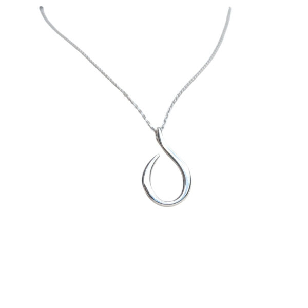 Silver loop back pendant