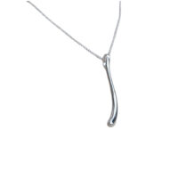 Silver droplet pendant