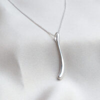 Silver droplet pendant
