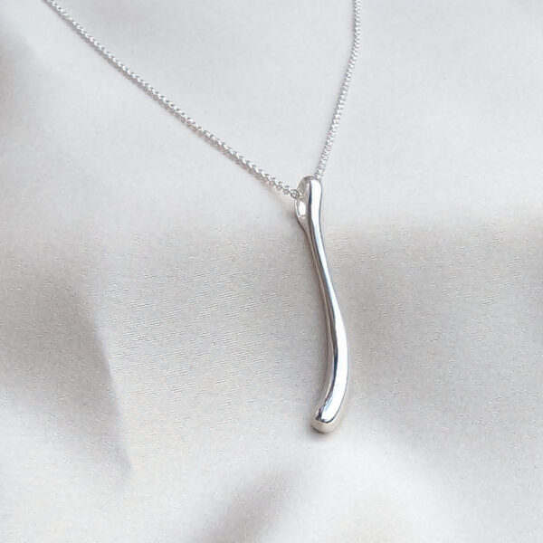 Silver droplet pendant