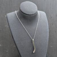 Silver droplet pendant