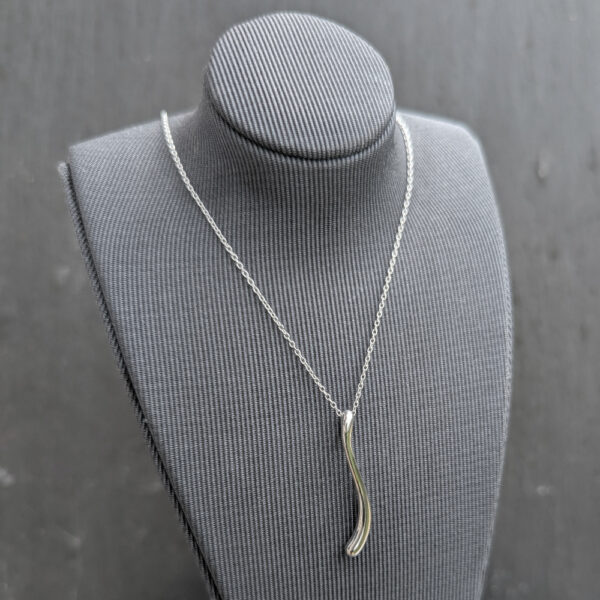 Silver droplet pendant