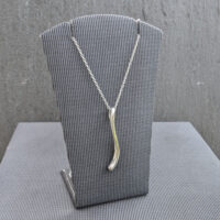 Silver droplet pendant