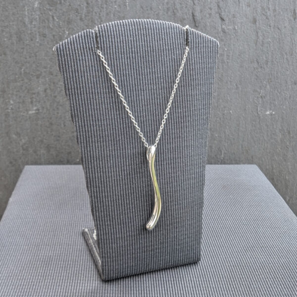 Silver droplet pendant